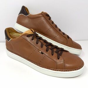 Allen Edmonds Men’s Alpha Fashion Sneaker Sz 12 D Brown Leather Casual Shoe GUC